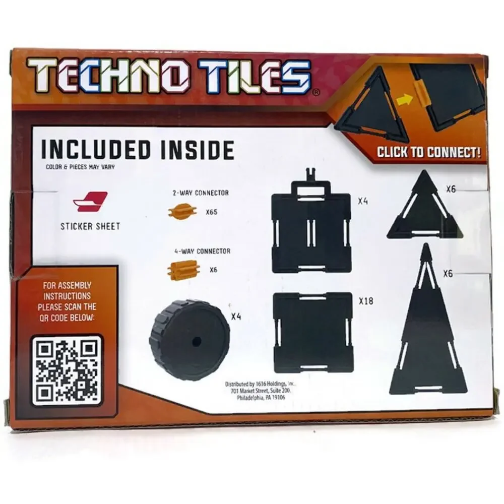Techno Tiles Muscle Car 100 Building Pieces by The Leaning Journey NEW